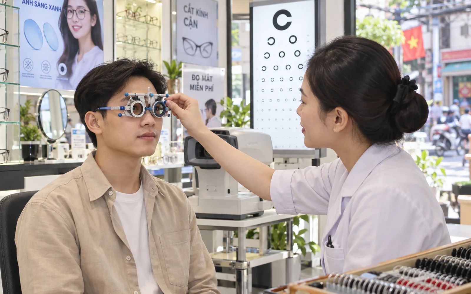Cách chọn chiết suất tròng kính theo độ cận